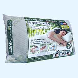 As Seen On Tv Miracle Bamboo Pillow, Queen Shredded Memory Foam Pillow With  Viscose From Bamboo Cover : Target